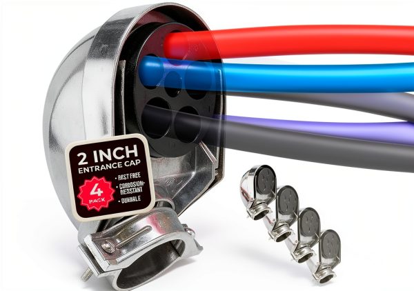 SELECT 4 Pack 2" Entrance Cap - Weather-Resistant Aluminum Heads-0