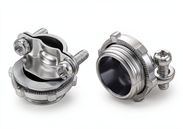 1/2 Cable Connectors Clamp by Adando Silver Zinc Clamp – 50 Pack-5