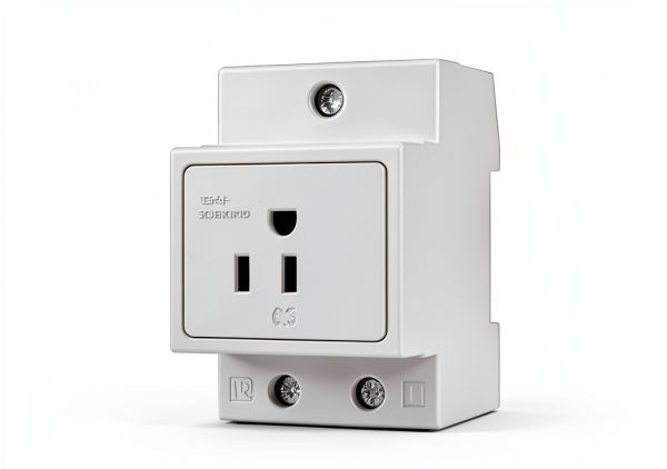 DIN Rail Socket banapoy Modular Power Socket with Nylon Casing-3