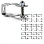 QWORK Conduit Hanger with Bolt Features, 1/2 Inch Zinc-Plated Steel, Pack of 50 - Insulated Supports or Threaded Rods for EMT, Rigid Conduits-0