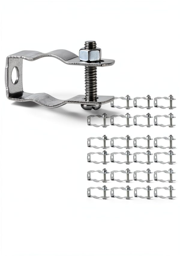 QWORK Conduit Hanger with Bolt Features, 1/2 Inch Zinc-Plated Steel, Pack of 50 - Insulated Supports or Threaded Rods for EMT, Rigid Conduits-0