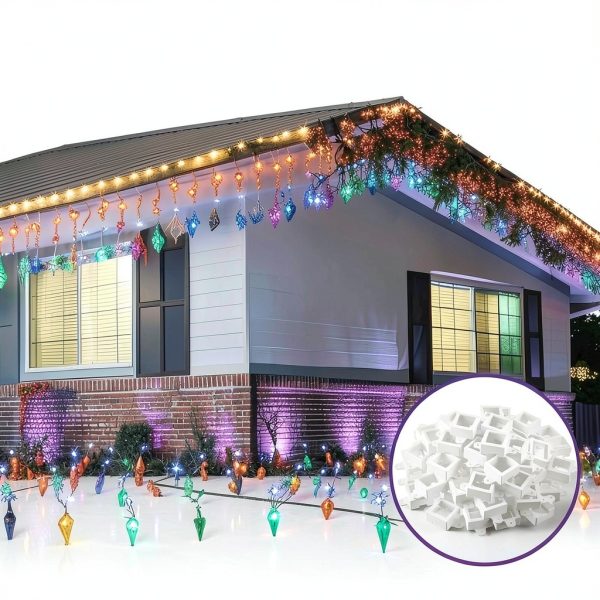 Mounting Brackets Colingmill LED Light Clips 72 Pack White H705-3