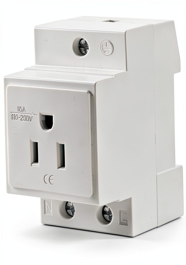 DIN Rail Socket banapoy Modular Power Socket with Nylon Casing-0