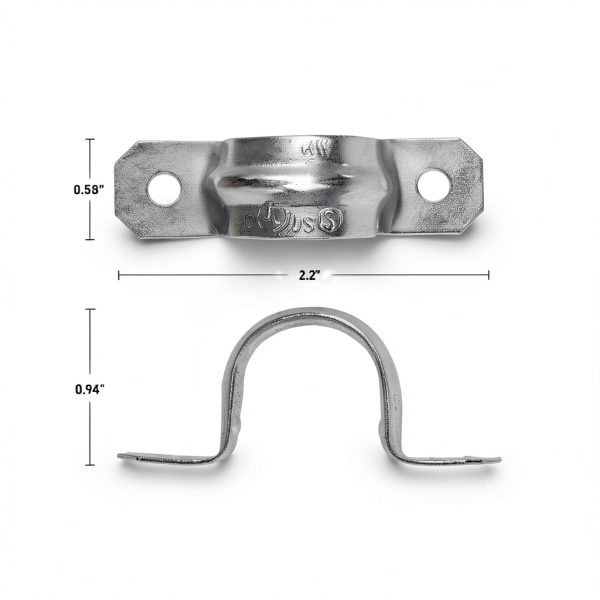 1/2 Inch Snap-On Conduit Strap Airmont – Galvanized, 100‑Pack-8
